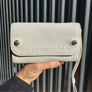 Brighton White Leather Wallet Crossbody